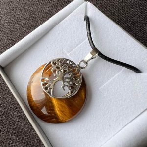 Pendentif Œil de Tigre Arbre de vie