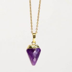 Pendentif  Pointe en Améthyste or