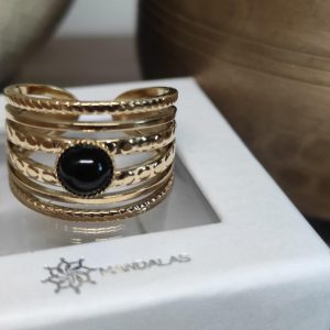 Bague Jude - Agate noire