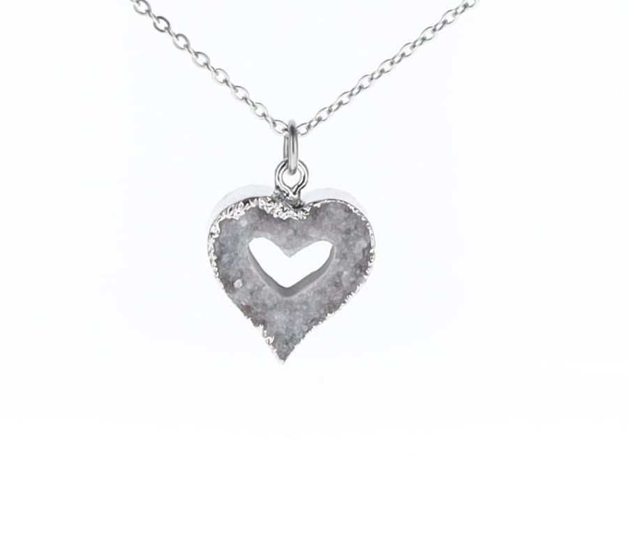 Pendentif Agate coeur