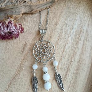 Pendentif Attrape-Rêves Pierre de Lune
