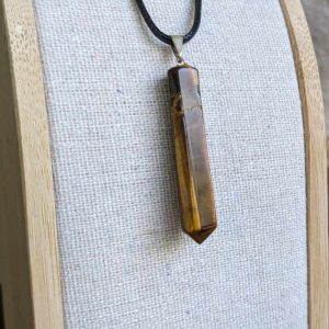 Pendentif Pointe Œil de Tigre