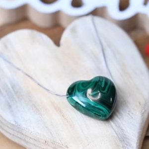Pendentif Cœur Rati - Malachite (Petit)