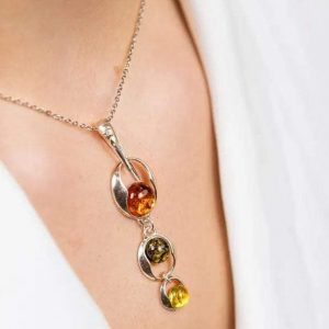 Pendentif Jerki en Ambre argent 925