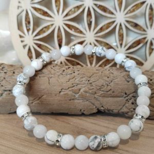 Bracelet Luna en Howite - Pierre de Lune