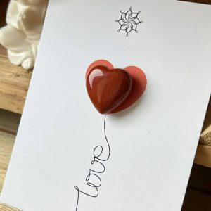 Carte Amor Jaspe rouge coeur