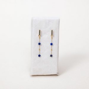 boucles d oreilles star lapis lazuli