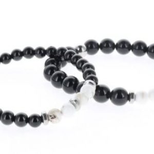 Bracelet de couple KURO  Tourmaline / Magnésite