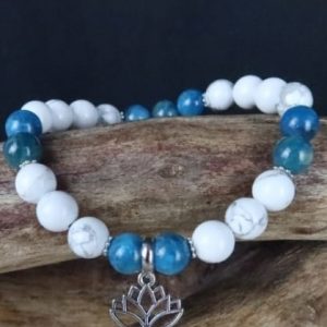 Bracelet minceur Lotus  Apatite-Magnesite-Howlite