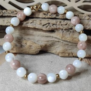 Bracelet Bonne humeur Nacre- Pierre du Soleil