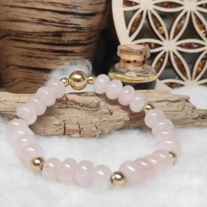 Bracelet Quartz rose amour