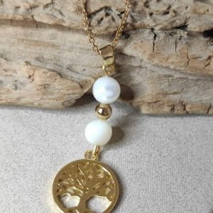 Pendentif nacre arbre de vie