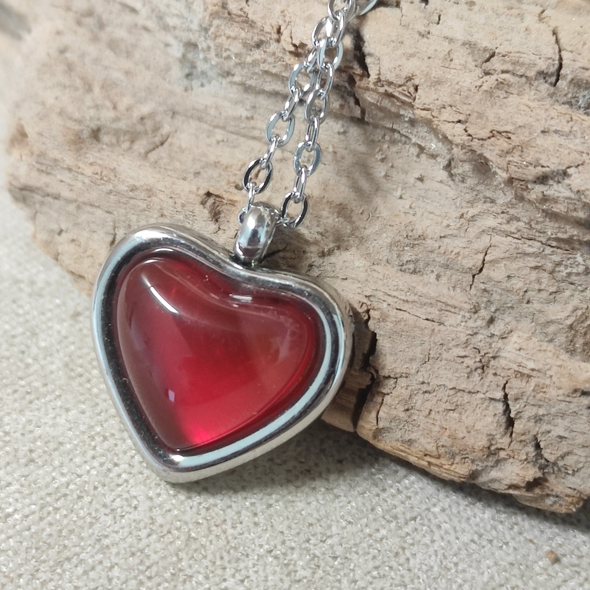 Pendentif coeur Anastasia cornaline – Image 5