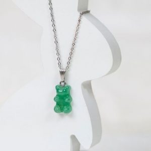 Pendentif nounours Amon - Aventurine verte