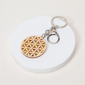 Porte-clé Fleur de vie Ambre