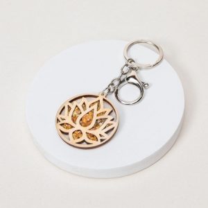 Porte-clé lotus Ambre