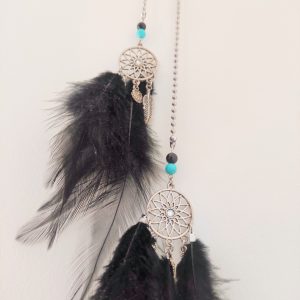 Suspension Noire voiture Tourmaline-Turquoise