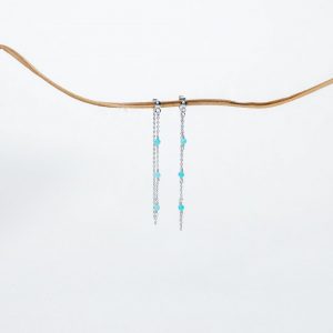 boucles d oreilles pendante colette en amazonite