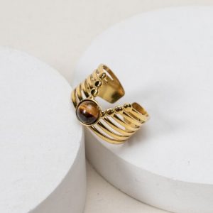 Bague Léona - Oeil de Tigre