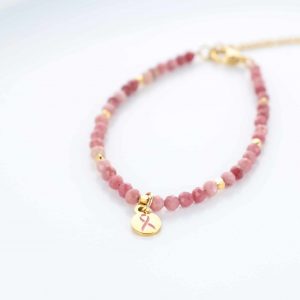 Bracelet Octobre rose Rhodochrosite