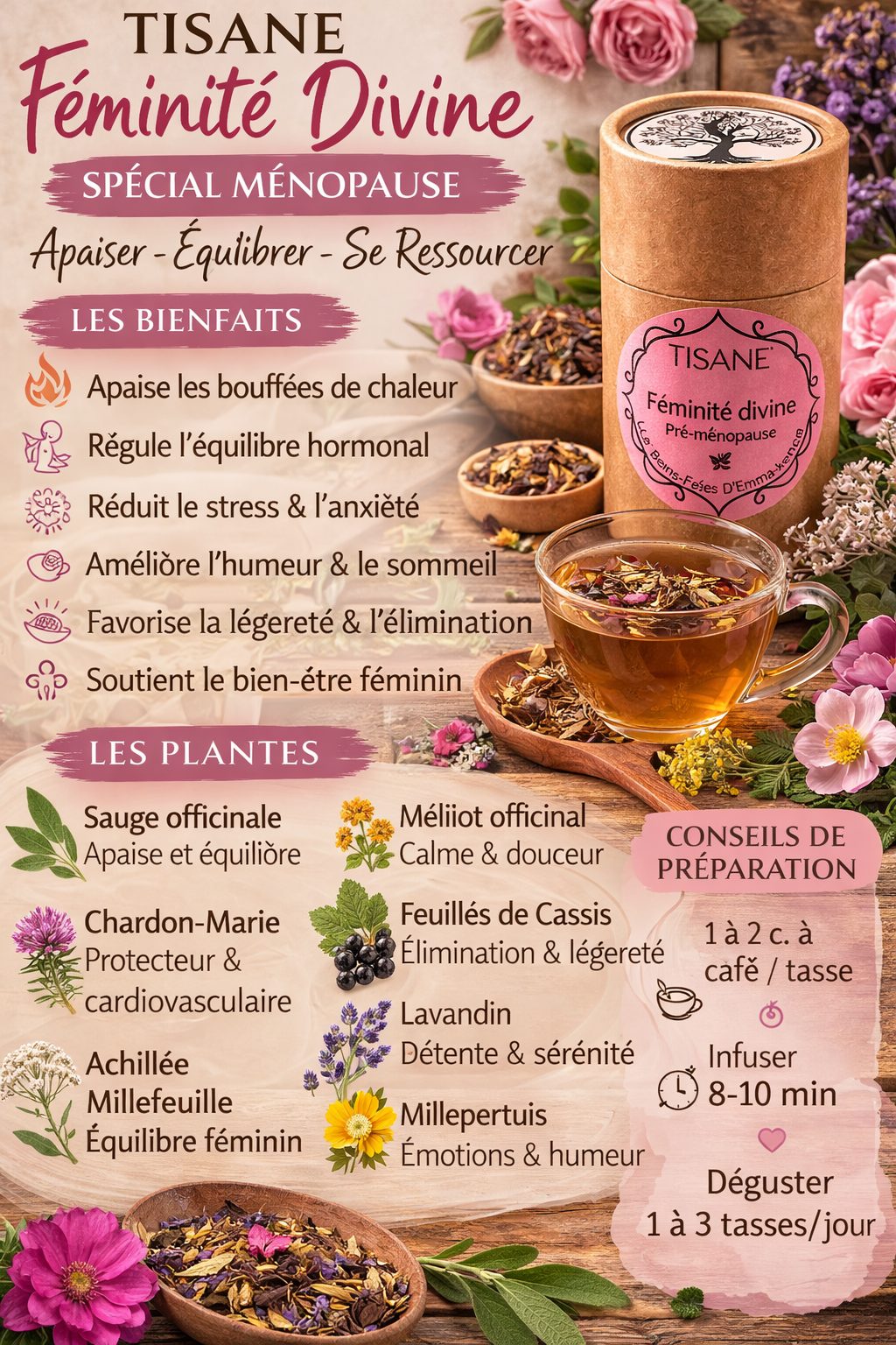 Tisane Ménopause Féminité Divine – Image 2