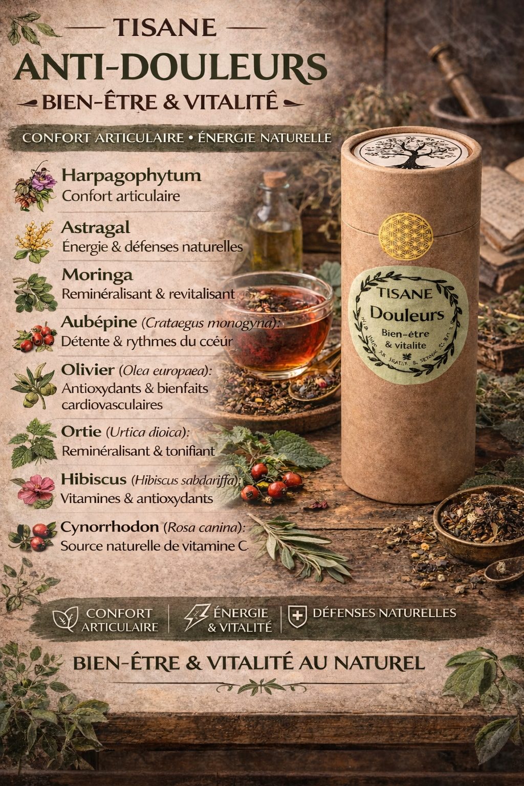 Tisane Anti-Douleurs Bien-être & Vitalité – Image 2