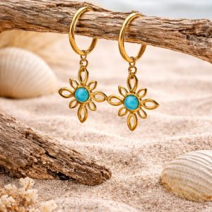 Boucles d'Oreilles Grace Turquoise