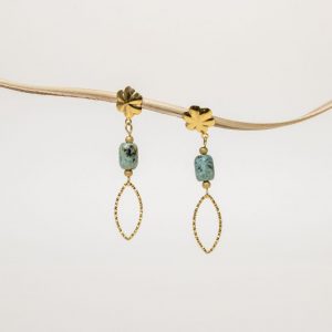 Boucles d'Oreilles Kalina Turquoise Africaine