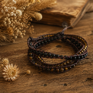 Bracelet Dana cuir bohème protection