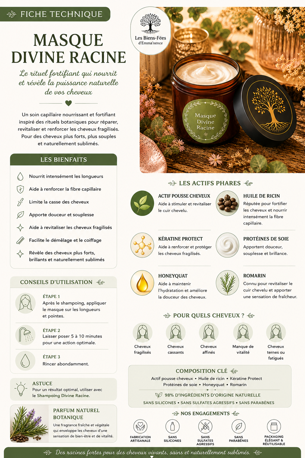 Masque Divine Racine | Soin fortifiant pousse naturel – Image 4