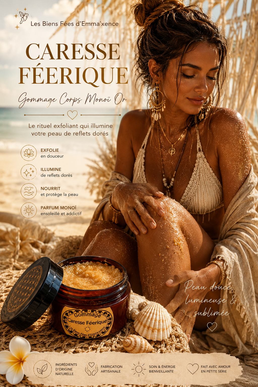 Caresse Féerique – Gommage Corps Monoï Doré – Image 2