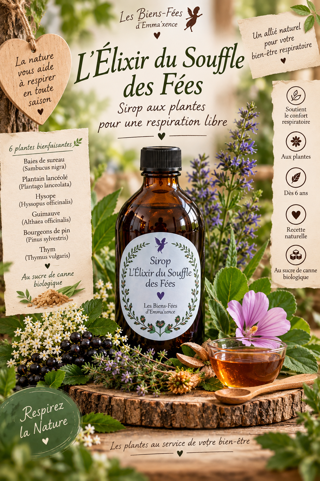Sirop l'élixir le souffle des Fées